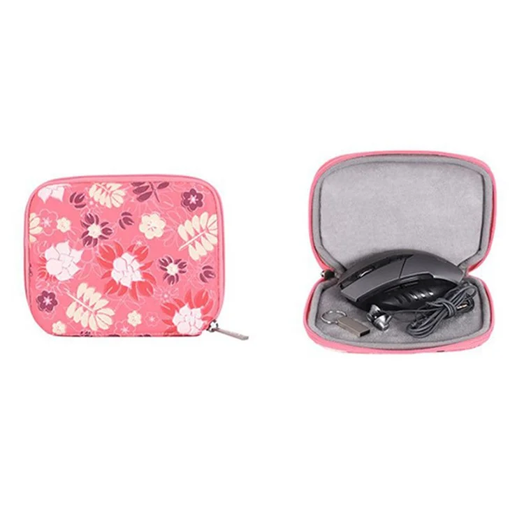 Canvasartisan H24-T0123 Flores Deja Patrón Portátil Llevar Bag Protective Notebook Manga Con Bolsa Pequeña - Rosa / Para Portátil De 11 Pulgadas