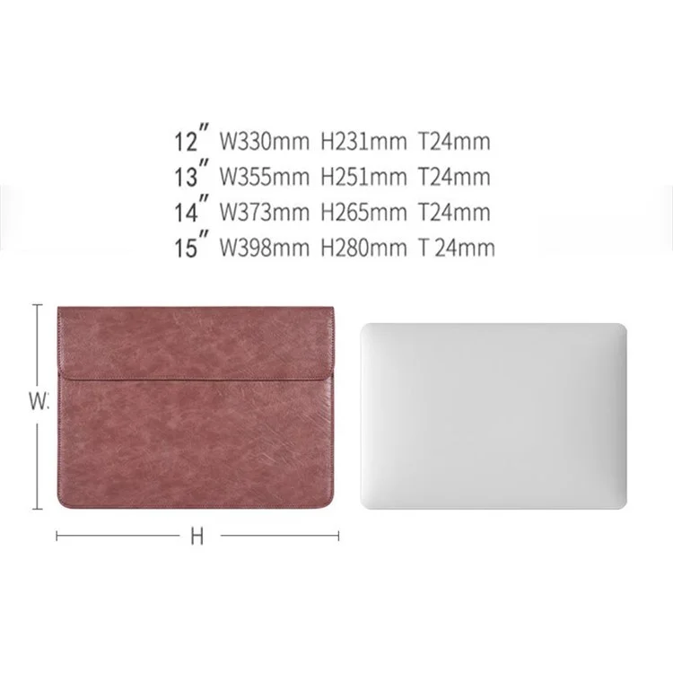 Canvasartisan EL31-01 Business Style PU Leder-laptop-hülle-notebook Mit Magnetischer Flip-abdeckung - Braun/für 12-zoll-laptop