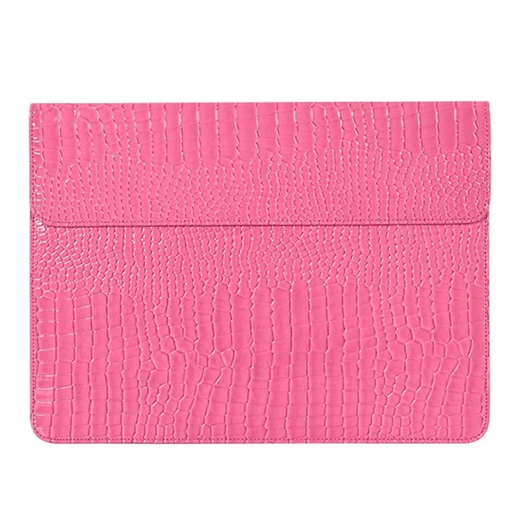 Canvasartisan EL32-01 Crocodile Texture PU En Cuir PU Anti-Scratch Notebook Sac À Rabat Magnétique Housse D'ordinateur Portable - Portable / Pour Ordinateur Portable De 12 Pouces