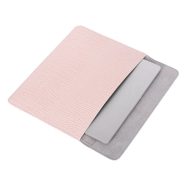 Canvasartisan EL32-01 Crocodile Texture PU En Cuir PU Anti-Scratch Notebook Sac À Rabat Magnétique Housse D'ordinateur Portable - Portable / Pour Ordinateur Portable De 12 Pouces