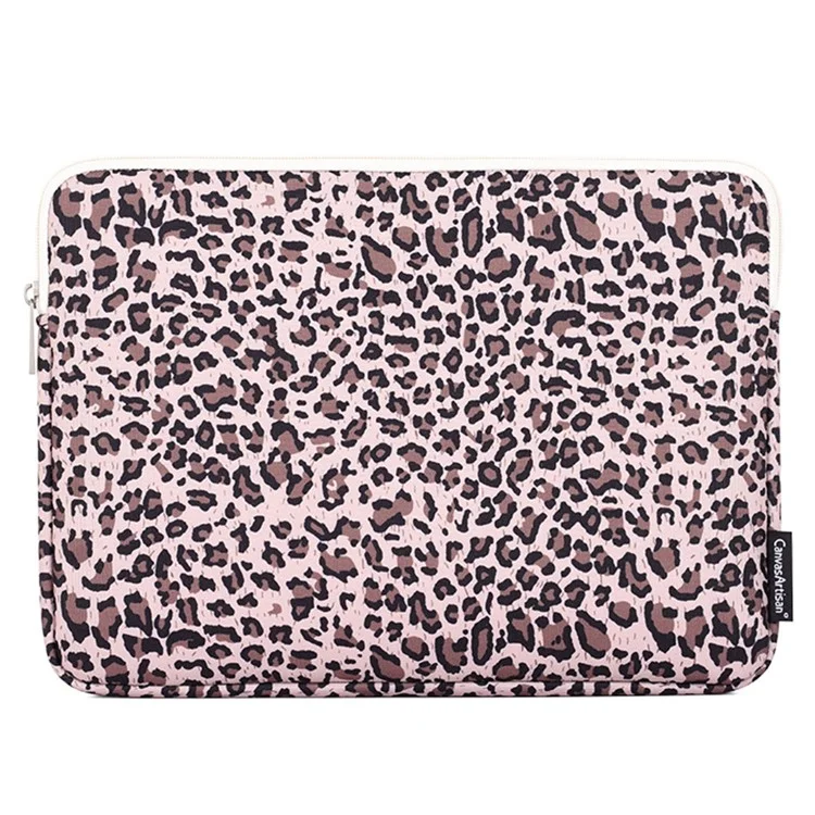 CANVASARISAN H31-51 Stampa Leopardata Antiurto Antiurto Manicotto Per Custodia Per Il Trasporto Della Custodia Per Laptop - Giallo / Per Laptop Da 11 Pollici