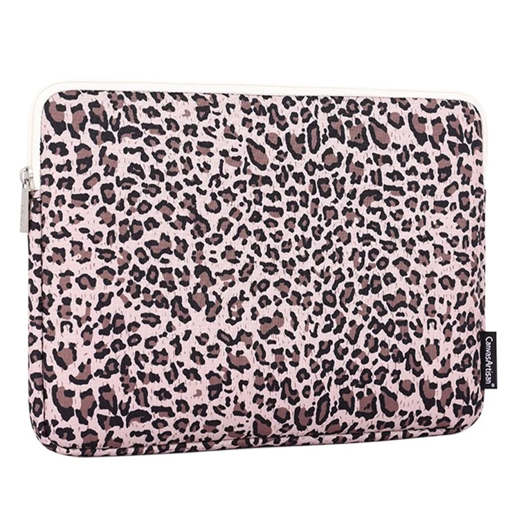 CANVASARISAN H31-51 Stampa Leopardata Antiurto Antiurto Manicotto Per Custodia Per Il Trasporto Della Custodia Per Laptop - Giallo / Per Laptop Da 11 Pollici