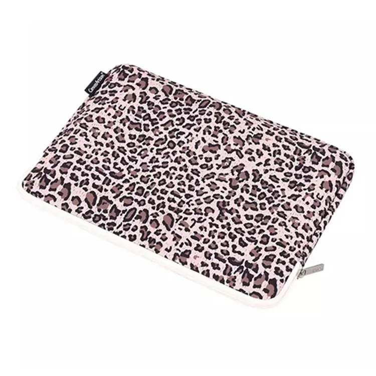 CANVASARISAN H31-51 Stampa Leopardata Antiurto Antiurto Manicotto Per Custodia Per Il Trasporto Della Custodia Per Laptop - Giallo / Per Laptop Da 11 Pollici