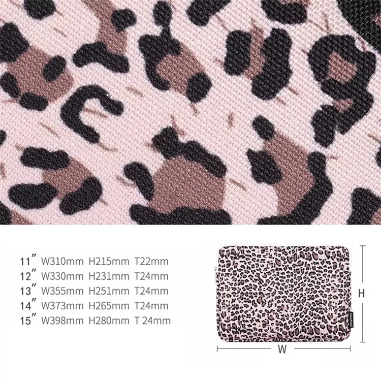 CANVASARISAN H31-51 Stampa Leopardata Antiurto Antiurto Manicotto Per Custodia Per Il Trasporto Della Custodia Per Laptop - Giallo / Per Laptop Da 11 Pollici