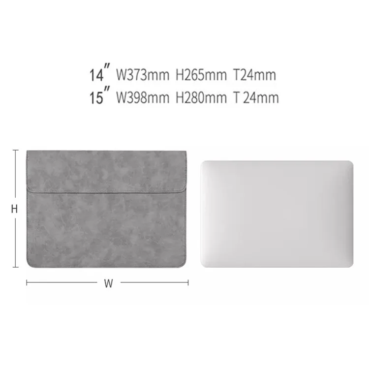 Canvasartisan EL11-01 Fashion Fashion Ultraptop Manga Tapa Magnética PU Cuero Notebook Bagnerker - 15 Pulgadas