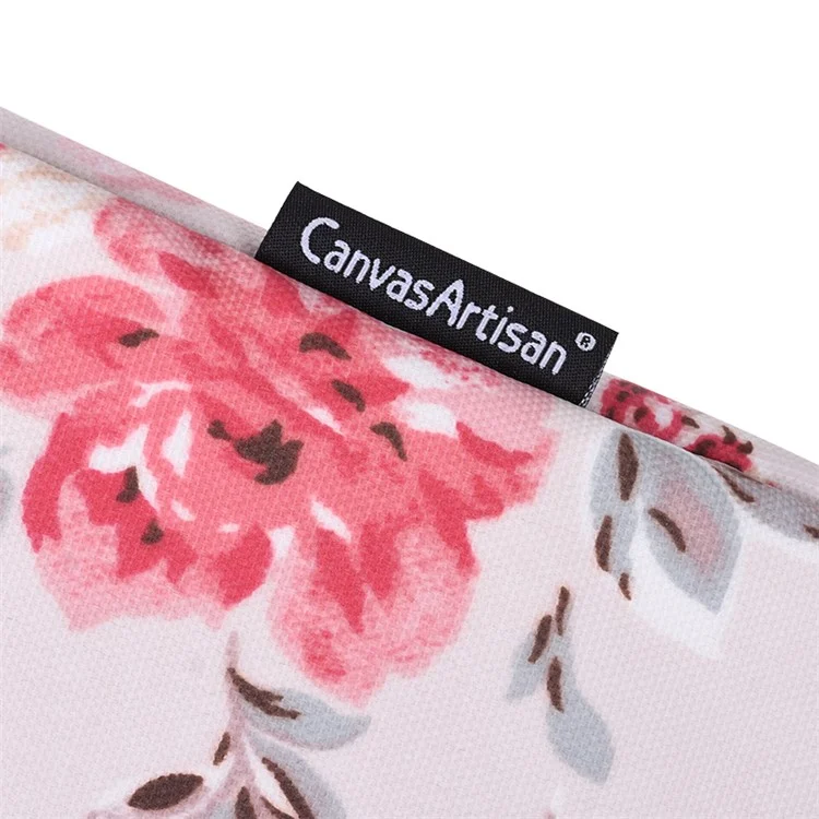 CANVASARTISAN H10-T0121 Notebook PC Carrying Case Watercolor Flower Pattern Protective Laptop Sleeve with Small Bag - White/for 11-inch Laptop