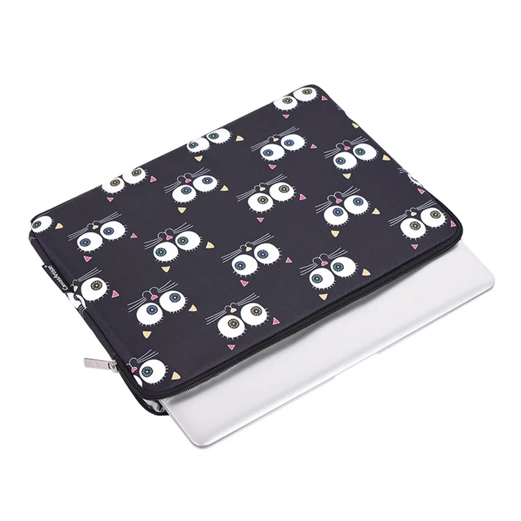 CanvasArtisan H22-01 Eyes Pattern Laptop Borsa Per Il Trasporto Taccuino PC Suolo Protettivo - Nero / Per Laptop Da 11 Pollici