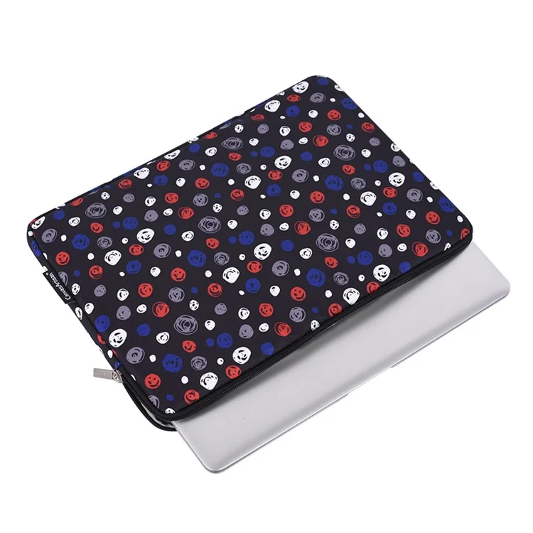 Canvasartisan H13-01 Dots Impresión Impresión Bag Portátiles Protective Manga de la Cremallera - Negro/para Laptop de 11 Pulgadas