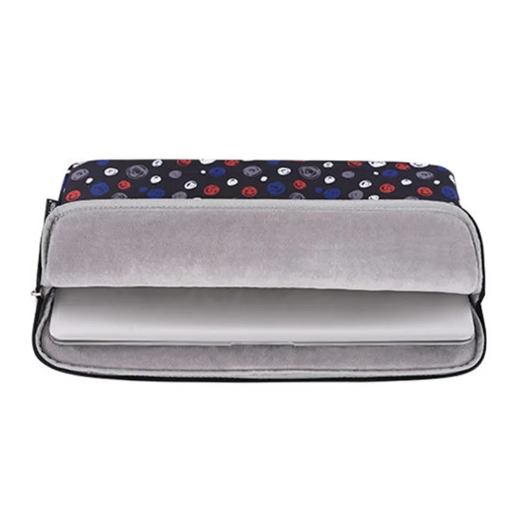 Canvasartisan H13-01 Dots Impresión Impresión Bag Portátiles Protective Manga de la Cremallera - Negro/para Laptop de 11 Pulgadas