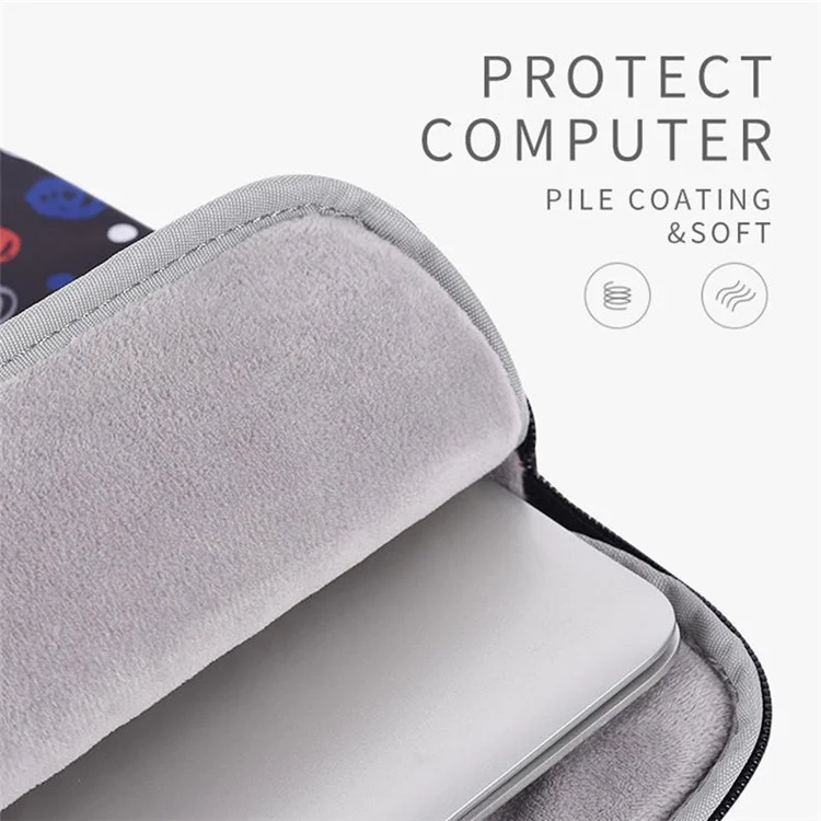 Canvasartisan H13-01 Dots Impresión Impresión Bag Portátiles Protective Manga de la Cremallera - Negro/para Laptop de 11 Pulgadas