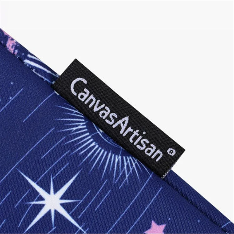 CANVASARTISAN H25-01 Ultra-thin Polyester Laptop Sleeve Pouch Outer Space Pattern Notebook Bag - Blue/for 12-inch Laptop