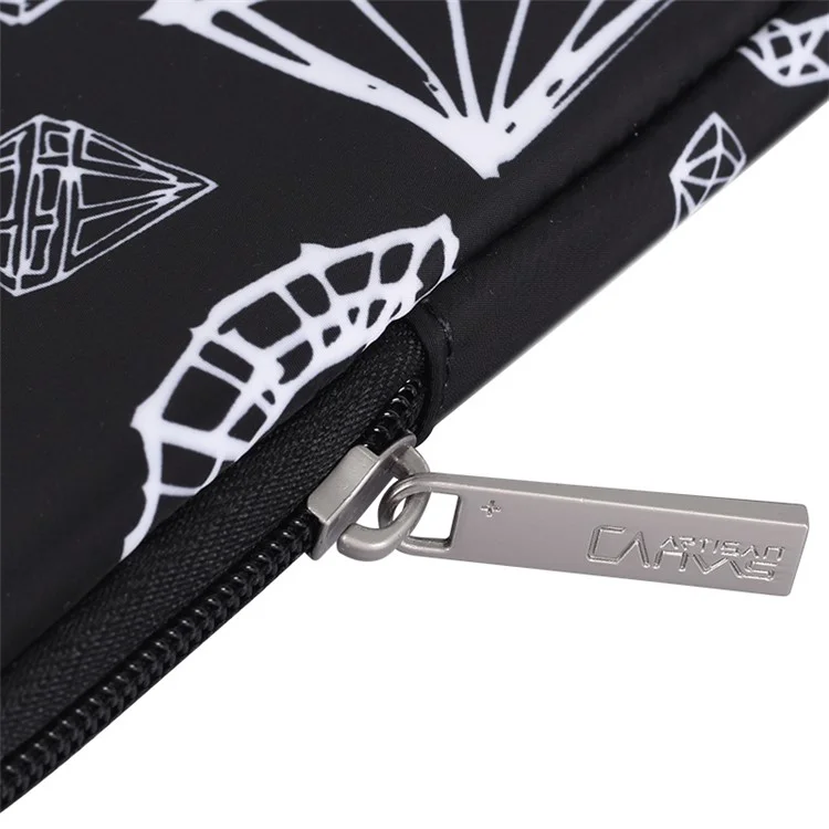 Canvasartisan H15-01 Diamond Pattern Letter Design PC Laptop Saco de Transporte - Black/para Laptop de 11 Polegadas