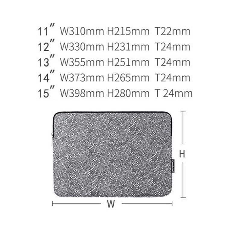 CanvaSartisan H12-01 Matte Texture Portable Case PC Couvercle De Sac De Cahier PC - Portable Gris / Pour Ordinateur Portable De 11 Pouces