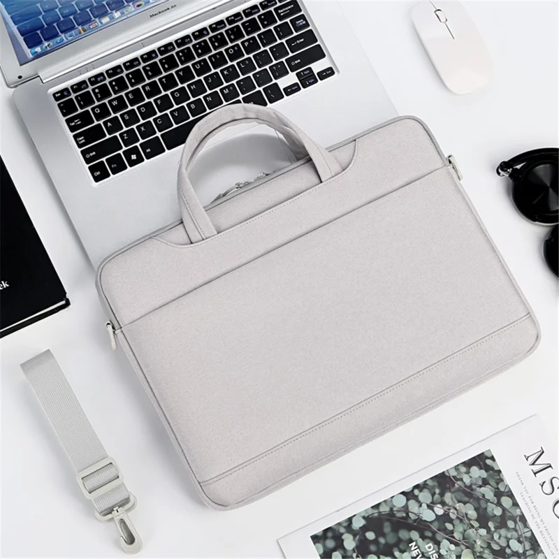 P510 Business Style Laptop Bag Notebook Sleeve Computer Sleeve 14'' Laptop Handbag with Shoulder Strap - Grey