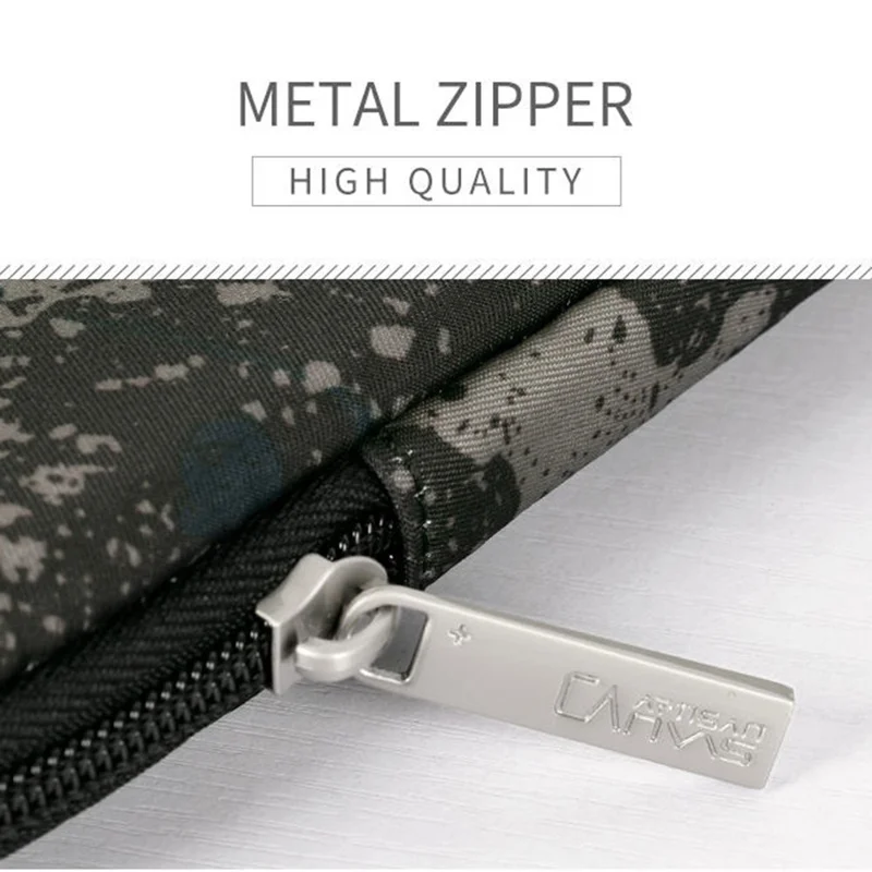 CANVASARTISAN H7-01 Laptop Sleeve med Camouflage-mønster, Blød Indvendig Notesbogstaske - Orange/til 13-inch Laptop