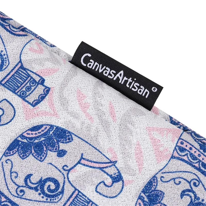 CANVASARTISAN H27-01 Elephant Printing Laptop Protective Sleeve Ultra-thin Notebook PC Bag - White/for 13-inch Laptop