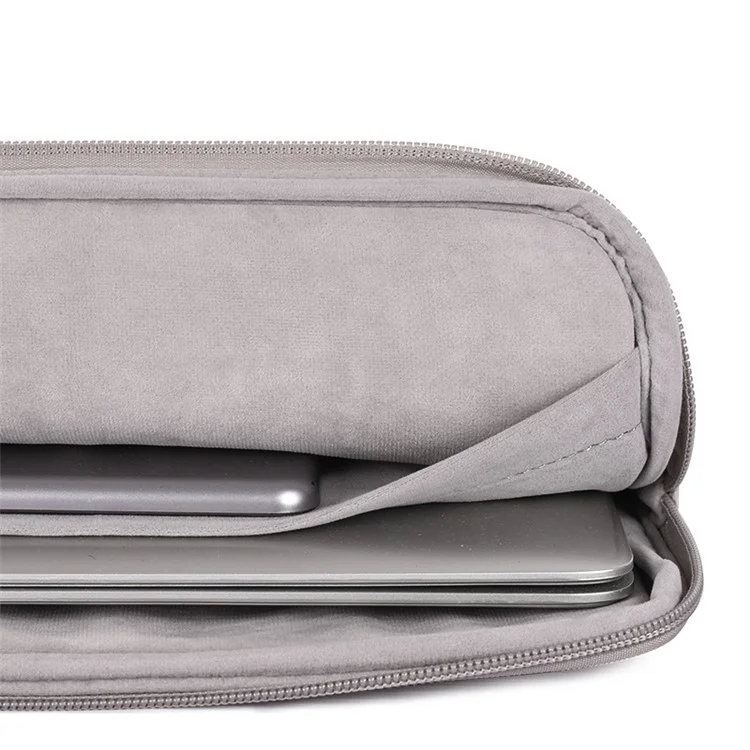 CANVASARTISAN L22-04 PU Leather Waterproof Notebook Carrying Bag Ultra-thin Laptop Sleeve - Light Grey/for 11-inch Laptop