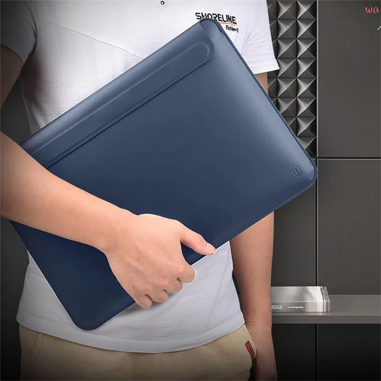 WIWU Skin Pro II Series Bolsa de Laptop Impermeável Ultrafina em Couro PU para MacBook Pro 16 polegadas 2021 - Marrom 