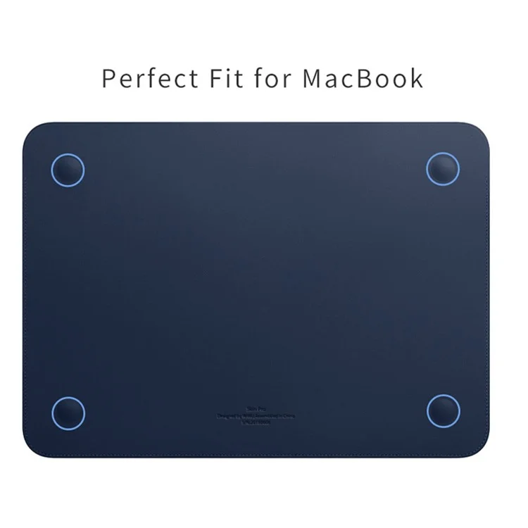 WIWU Skin Pro II Series Bolsa de Laptop Impermeável Ultrafina em Couro PU para MacBook Pro 16 polegadas 2021 - Marrom 