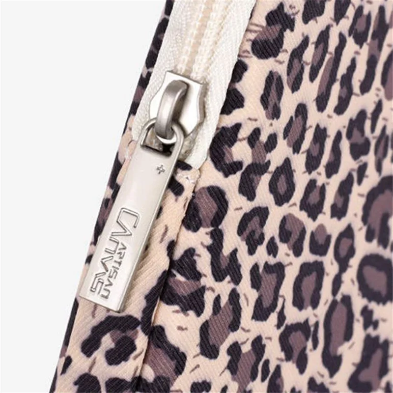 CANVASARTISAN H31-01 Leopard Pattern Laptop Sleeve Notebook Portable Carrying Bag - Pink/14 inch