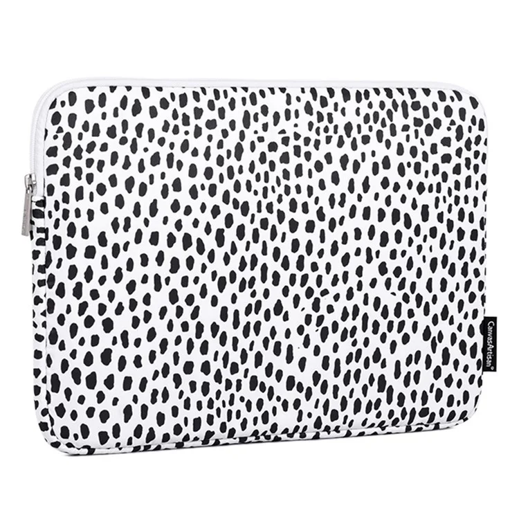 CANVASARTISAN H36-01 Dots Printing Stylish Laptop Sleeve Light Weight Computer Skin Bag Carrying Case - White/11 inch