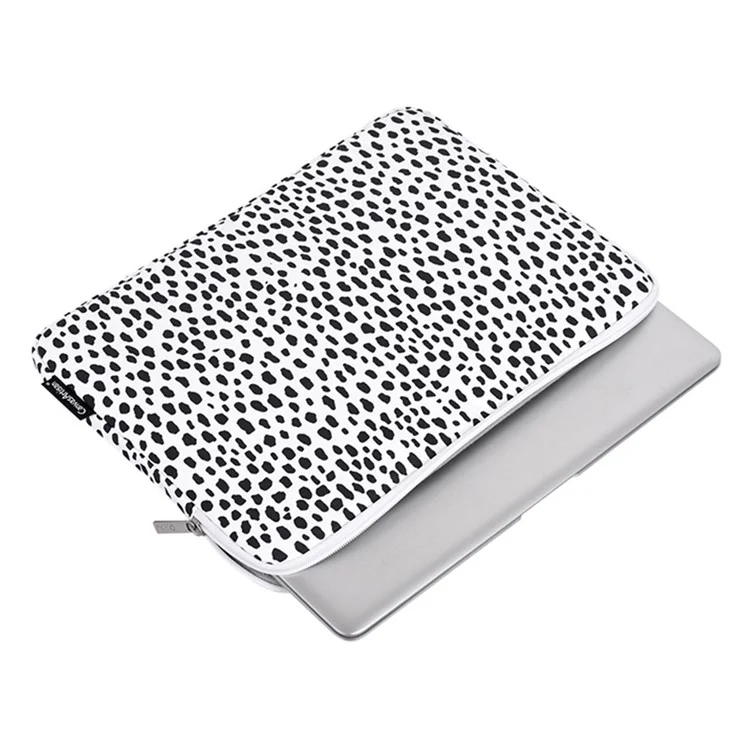 CANVASARTISAN H36-01 Dots Printing Stylish Laptop Sleeve Light Weight Computer Skin Bag Carrying Case - White/11 inch
