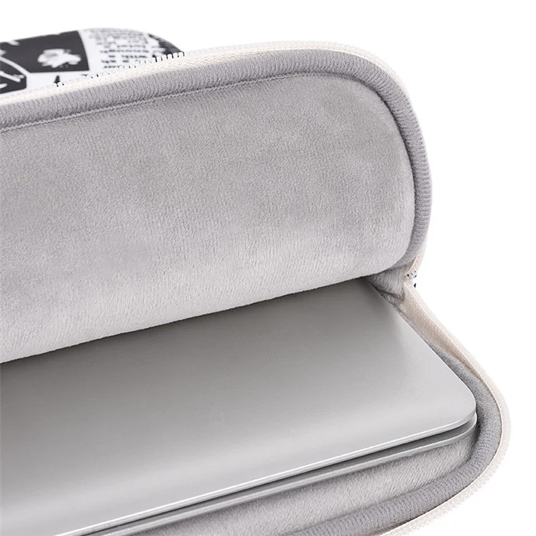Canvasartisan H35-01 Modèle De Journaux Impression Ordinateur Portable Cas De Protection Pour Ordinateur Portable Portable Sac De Couverture - blanc / 11 pouces