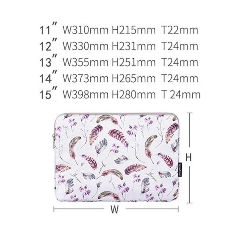 CanvaSartisan H9-01 Case À Manches Portables Case À Manches Portables Pattern Cache De Protection Couvercle De Protection - blanc / 11 pouces