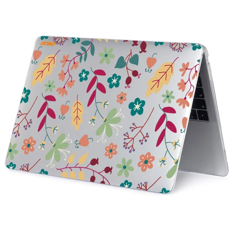 ENKAY HAT PRINCE for MacBook Pro 16 inch (2024) (2023) (2021) A2485 Flowers Pattern Crystal PC Laptop Case - Spring