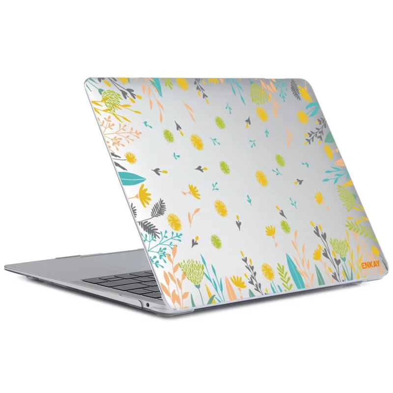 ENKAY HAT PRINCE for MacBook Pro 16 inch (2019) A2141 Anti-Scratch Flowers Series Patterned Crystal Sheer Hard PC Laptop Case - Dandelion