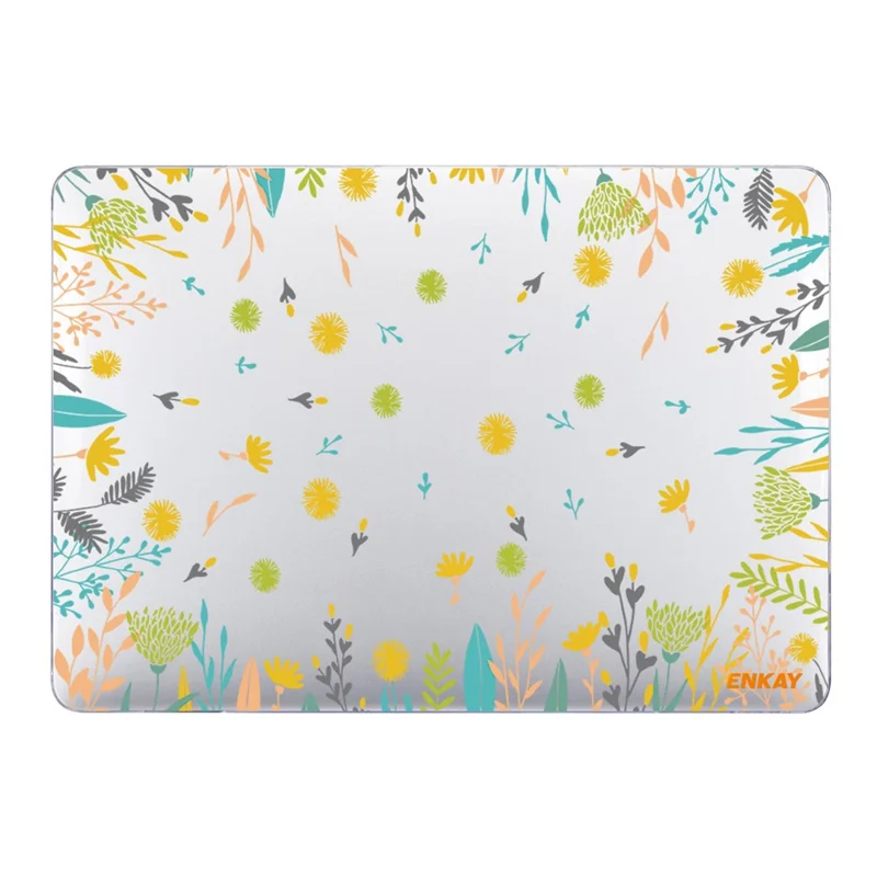 ENKAY HAT PRINCE for MacBook Pro 16 inch (2019) A2141 Anti-Scratch Flowers Series Patterned Crystal Sheer Hard PC Laptop Case - Dandelion