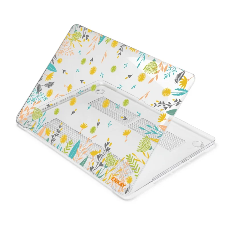 ENKAY HAT PRINCE for MacBook Pro 16 inch (2019) A2141 Anti-Scratch Flowers Series Patterned Crystal Sheer Hard PC Laptop Case - Dandelion