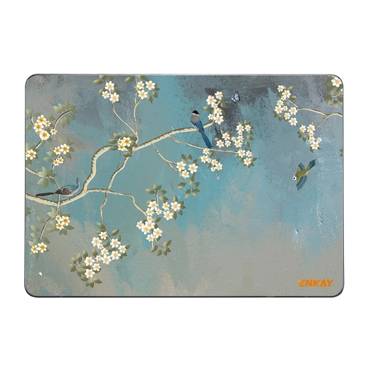 Enkay Hut Prince Für MacBook Pro 16 Zoll (2021) A2485 Vintage Flowers Muster Serie Anti-Wear Hartpc Gemustert Strukturierter Laptop-cover-hülle - Yulan Magnolia