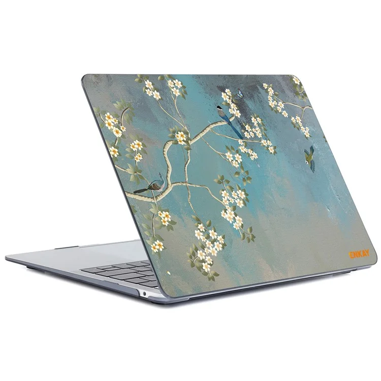 Enkay Hut Prince Für MacBook Pro 16 Zoll (2021) A2485 Vintage Flowers Muster Serie Anti-Wear Hartpc Gemustert Strukturierter Laptop-cover-hülle - Yulan Magnolia