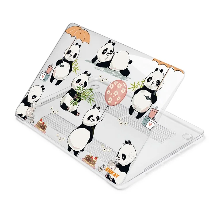 Enkay Hat Prince Pour MacBook Pro 16 Pouces (2021) A2485 Cartone Motement Optoppre PC Cas Courtace de Boarte - Panda