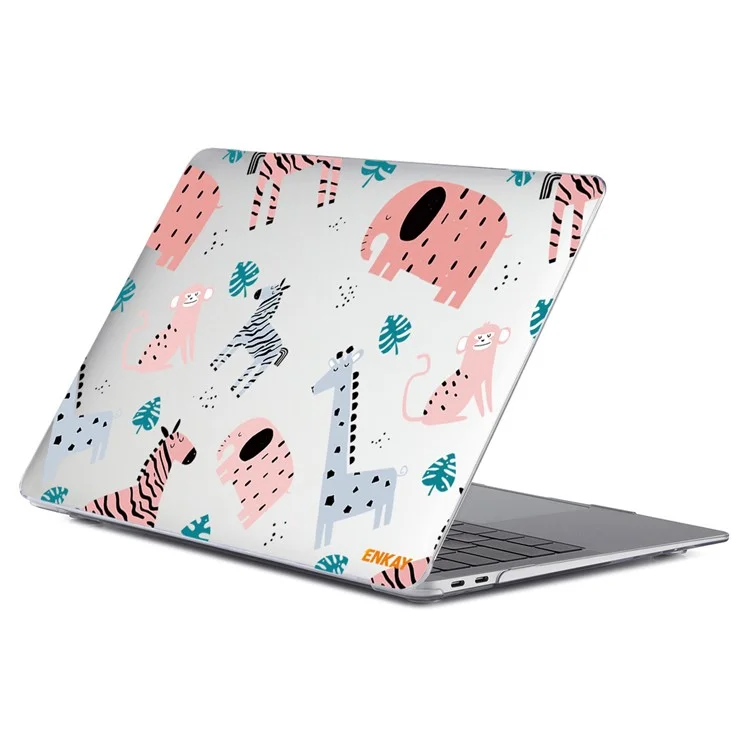 ENKAY HAT PRINCE for MacBook Pro 16 inch (2019) A2141 Cute Animals Series Patterned Anti-Scratch Hard PC Sheer Laptop Protective Case - Zoo/Style 2