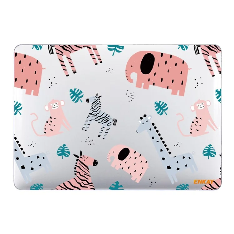 ENKAY HAT PRINCE for MacBook Pro 16 inch (2019) A2141 Cute Animals Series Patterned Anti-Scratch Hard PC Sheer Laptop Protective Case - Zoo/Style 2