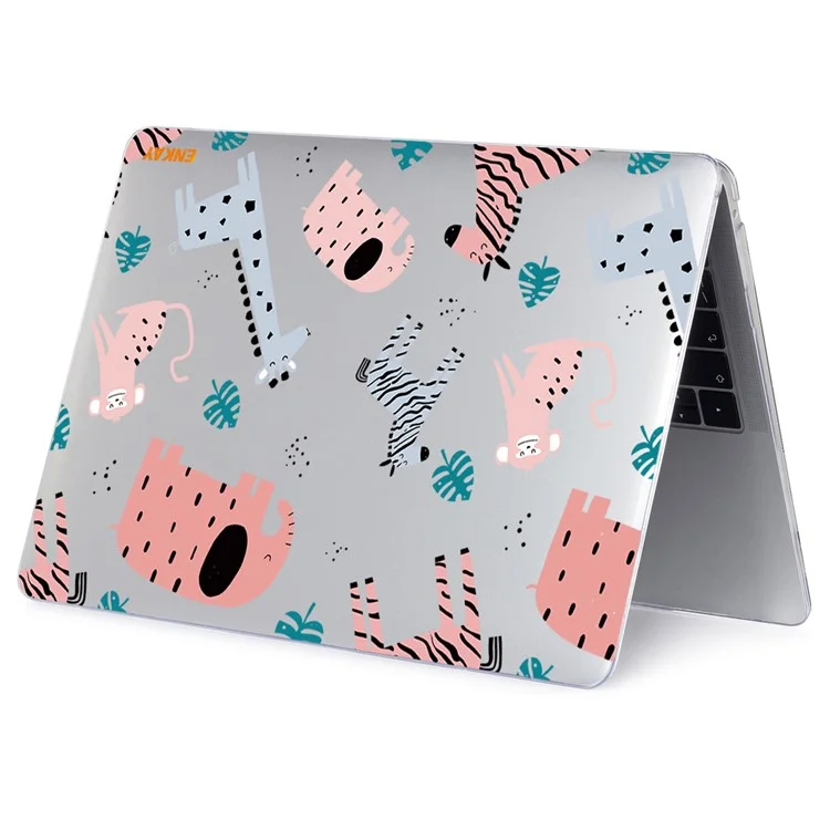 ENKAY HAT PRINCE for MacBook Pro 16 inch (2019) A2141 Cute Animals Series Patterned Anti-Scratch Hard PC Sheer Laptop Protective Case - Zoo/Style 2