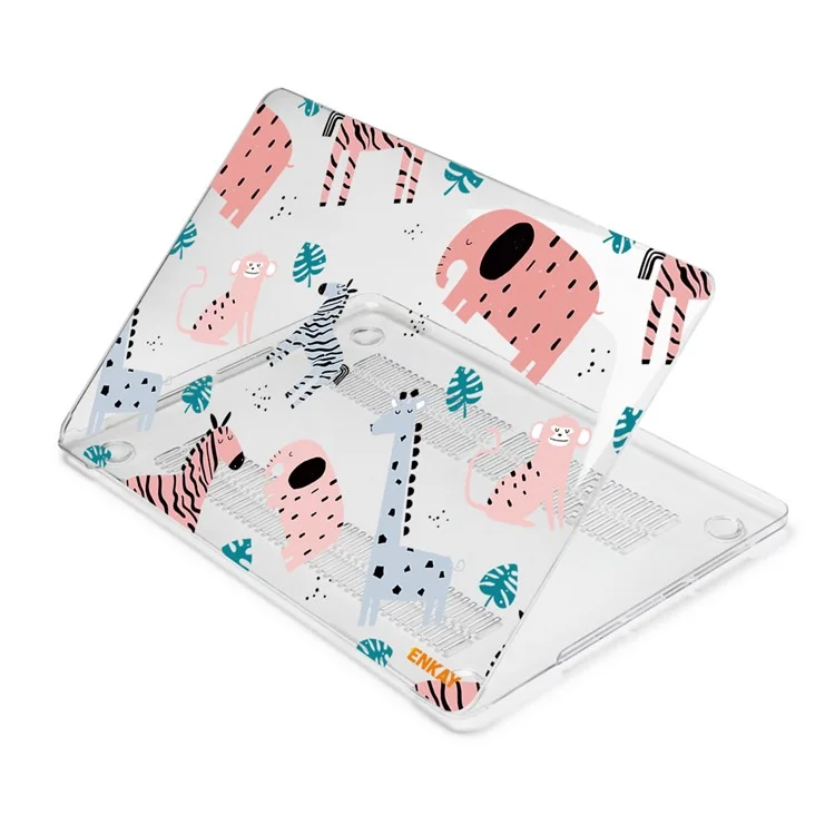 ENKAY HAT PRINCE for MacBook Pro 16 inch (2019) A2141 Cute Animals Series Patterned Anti-Scratch Hard PC Sheer Laptop Protective Case - Zoo/Style 2