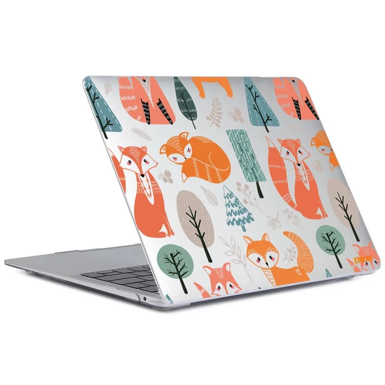 Enkay Hat Prince Per MacBook Pro 13 Pollici (2020) A2251/(2020) A2289/(2020) A2338 Serie di Animali Carini Copertura PC Hard PC Trasparente Custodia Protettiva Per Laptop Trasparente - Volpi