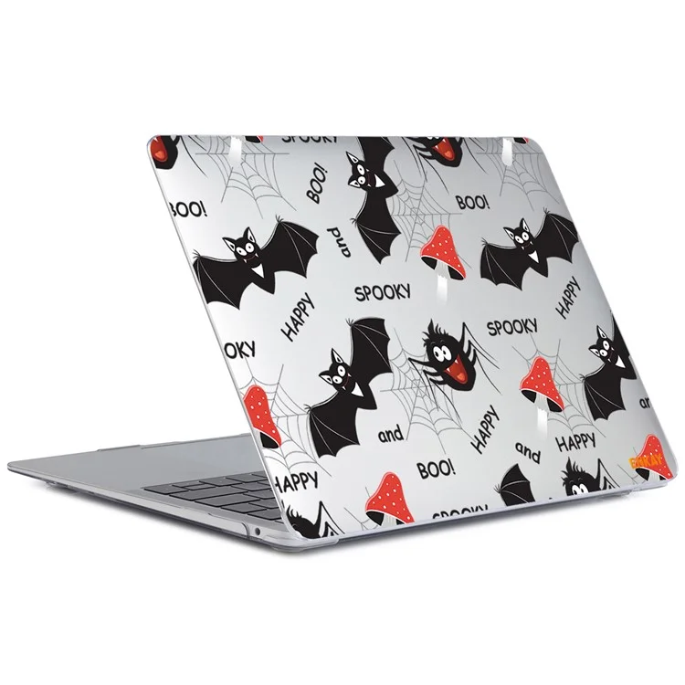 Enkay Hat Prince Pour MacBook Air 13 Pouces (2018-2019) A1932 / (2020) A2179 / (2020) A2337 Mignon Animals Series Transparent à Motifs de Protection Durs PC Hard PC / Notoil - Chauves-souris