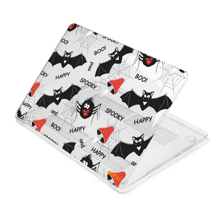 Enkay Hat Prince Para MacBook Air 13 Pulgadas (2018-2019) A1932/(2020) A2179/(2020) A2337 Lindo Animales Animales Transparentes PC Hard Pc/notebook Protective Case - Murciélagos