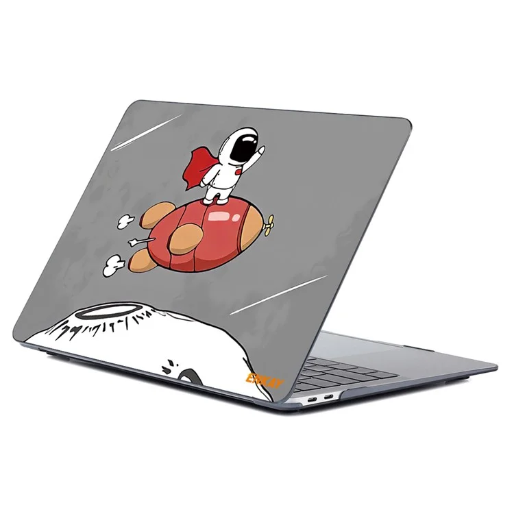 ENKAY HAT PRINCE für MacBook Pro 16 Zoll (2019) A2141 Planets Series Crystal Based Patterned Hard PC Laptop Protective Case Shell - Rakete