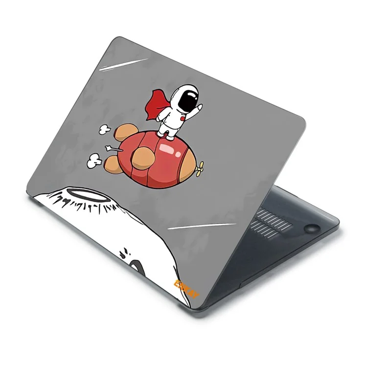 ENKAY HAT PRINCE für MacBook Pro 16 Zoll (2019) A2141 Planets Series Crystal Based Patterned Hard PC Laptop Protective Case Shell - Rakete