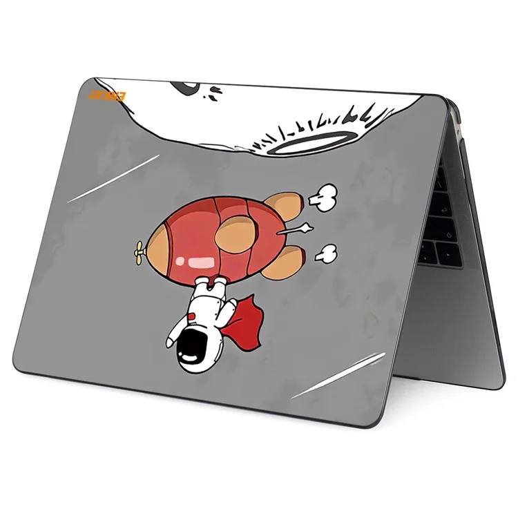 ENKAY HAT PRINCE für MacBook Pro 16 Zoll (2019) A2141 Planets Series Crystal Based Patterned Hard PC Laptop Protective Case Shell - Rakete