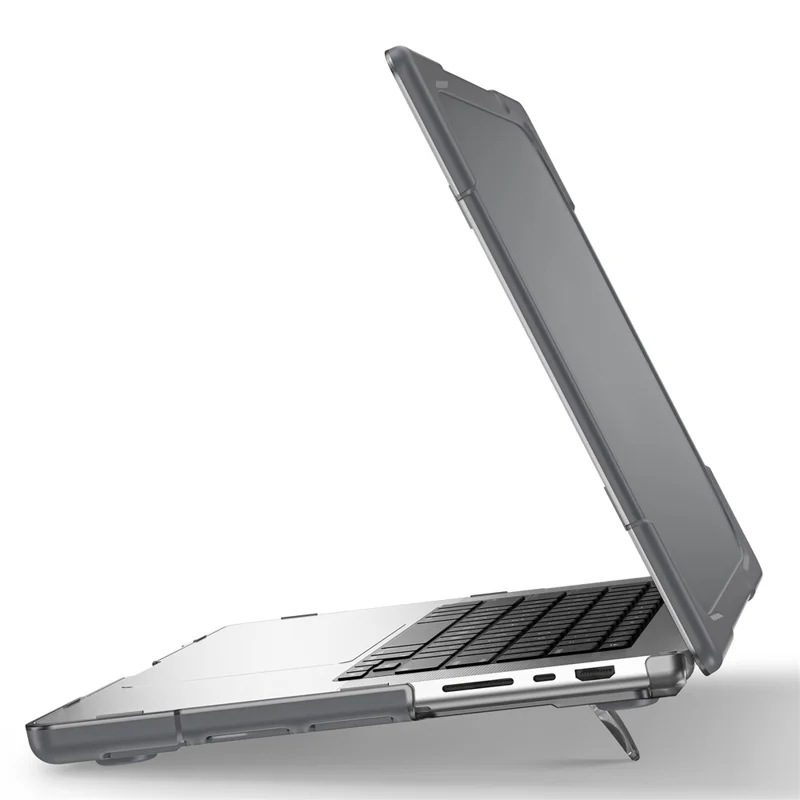 For MacBook Pro 16 inch (2026) A3429 A3428 / (2025) A3186 A3403 / (2024) A2991 / (2023) A2780 / (2021) A2485 / A2780 / A2991 (M1 / M2 / M3) Hard PC + TPU Laptop Case Notebook Cover - Grey