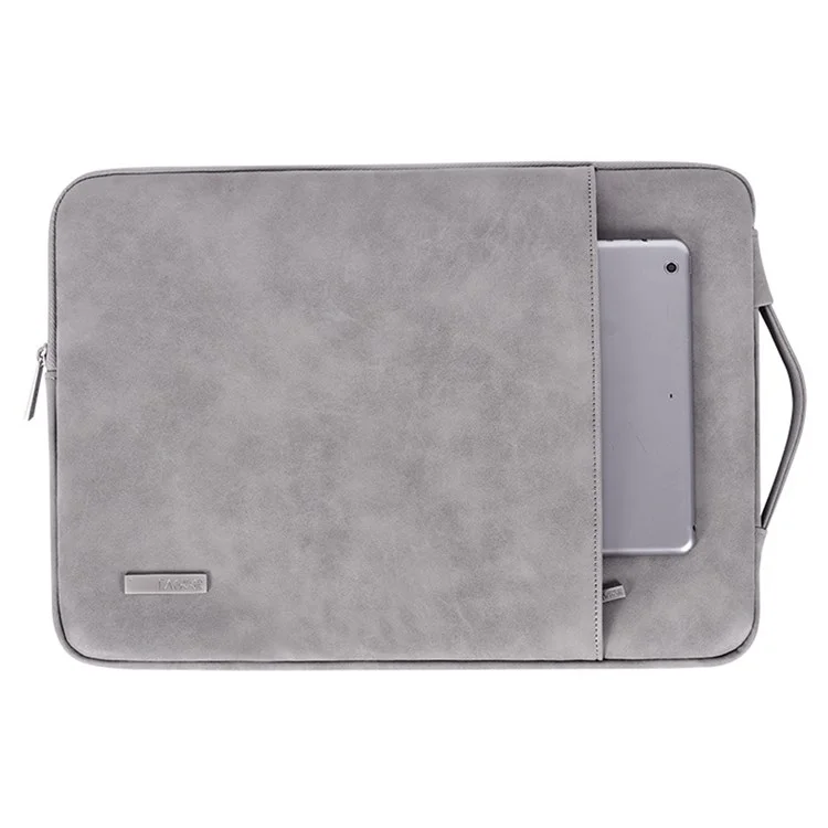 CANVASARTISAN L11-89 Funda de Cuero de PU para Ordenador Portátil, a Prueba de Golpes y Antihuellas, Bolsa de Transporte para Laptop y Tablet de 11'' - Gris