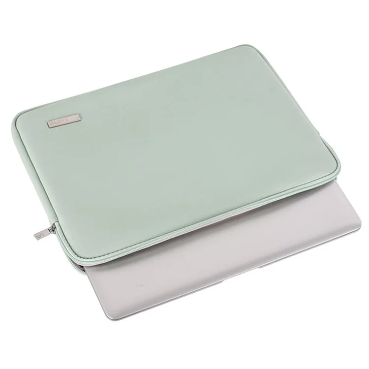 CANVASARTISAN L6-04 12'' Laptop Sleeve for MacBook Fashionable PU Leather Notebook Computer Protection Bag - Green