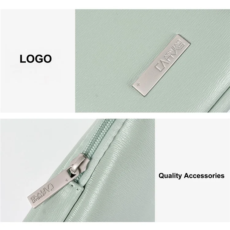 CANVASARTISAN L6-04 12'' Laptop Sleeve for MacBook Fashionable PU Leather Notebook Computer Protection Bag - Green