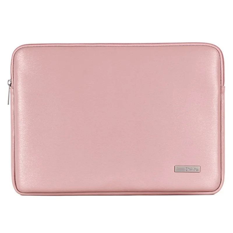 CANVASARTISAN L6-04 For MacBook 11'' Laptop Sleeve Solid Color Fashionable PU Leather Notebook Computer Protection Case Bag - Pink
